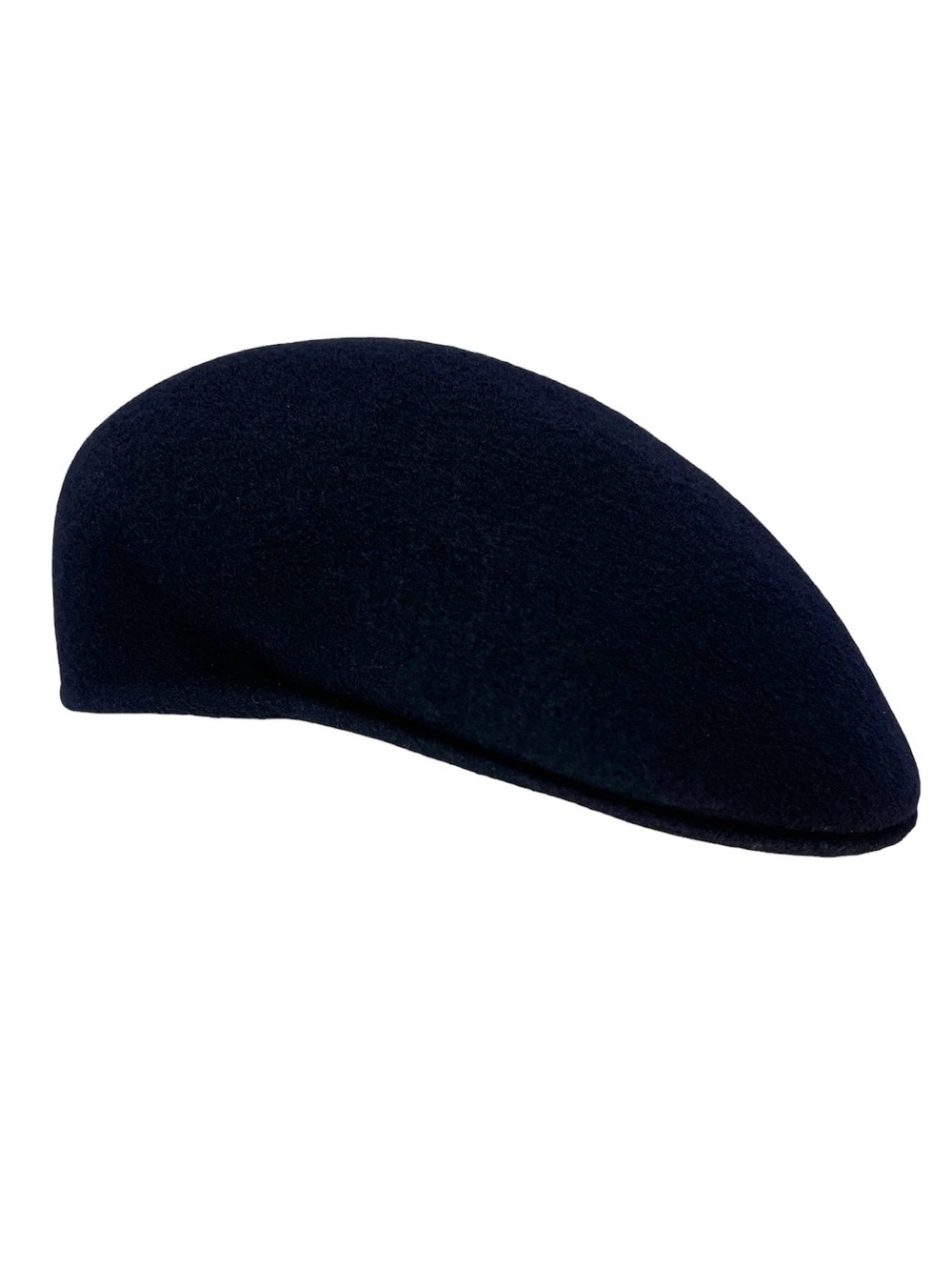 Vintage Kangol Black 504 Flat Cap Felted Wool Size Large Ivy Shape Hat Vtg EUC
